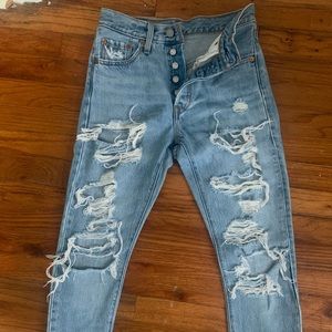 LEVI 501 The Original Trashed, vintage high rise